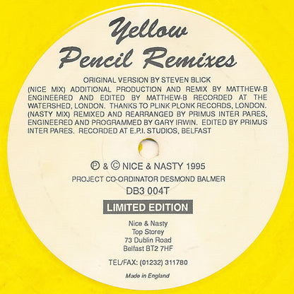 Yellow Pencil Remixes Discogs cover art