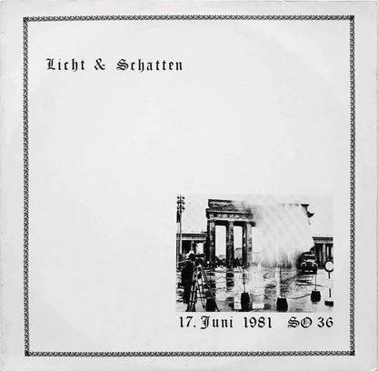 Licht & Schatten (17. Juni 1981 SO36) Discogs cover art