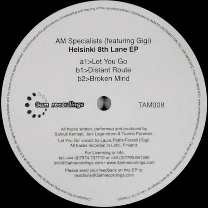 Helsinki 8th Lane EP Discogs cover art