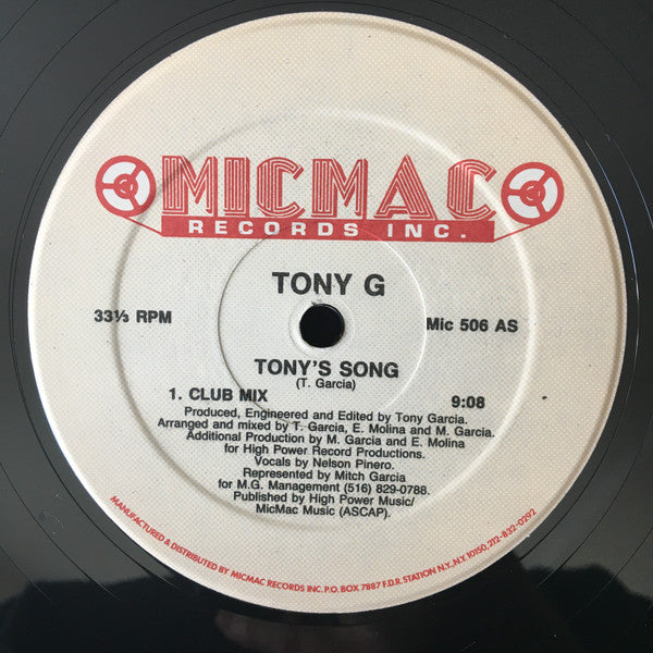 Tony's Song Discogs cover art
