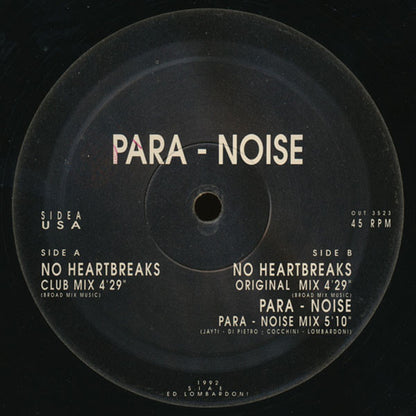 No Heartbreaks Discogs cover art