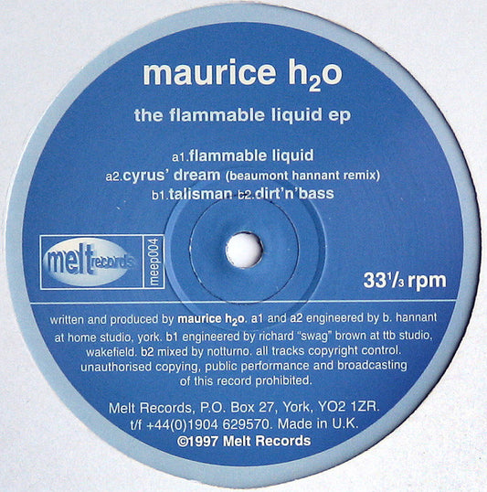 The Flammable Liquid EP Discogs cover art