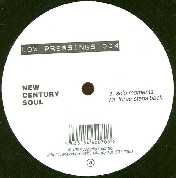 Solo Moments / Three Steps Back Discogs cover art