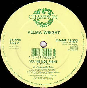You're Not Right Discogs cover art