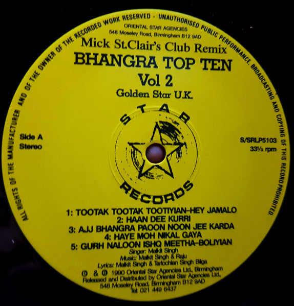 Bhangra Top Ten Vol.2 - Mick St. Clair's Club Remix