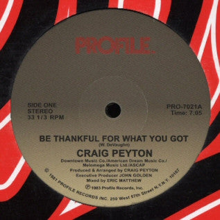 Be Thankful For What You Got
